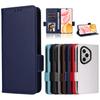 (Blue) Flip Case for Honor 400 Pro Magnetic Card Slots Holder Wallet Pu Leather Side Buckle