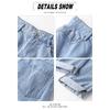 Men's jeans 2026 new style loose straight casual long pants wide-leg pants