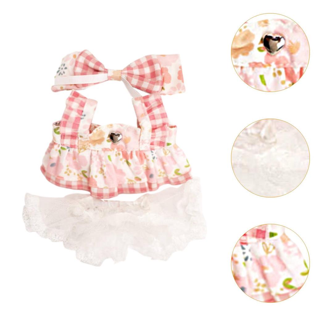 20cm Plush Doll Dress Doll Clothes DIY Doll Toy for Little Girls Gift Photo Props Soft Stylish Dress up Doll Outifit