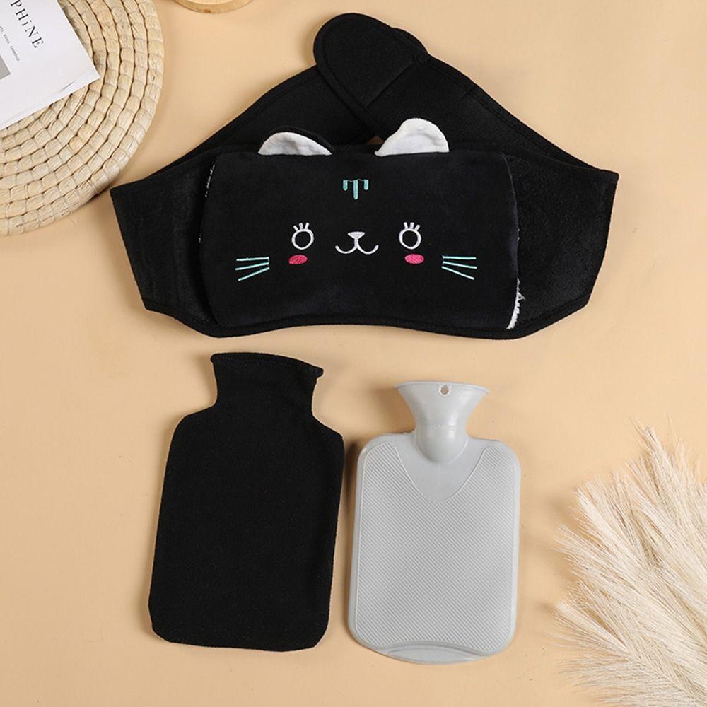 Cute PVC Hot Water Bottle Belt Soft Cartoon Waist Cover Belt Hand Warmer Wearable Warm Water Bag