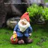 Moss Micro Landscape Garden Gnome Resin Figurine - Christmas Elf Decor