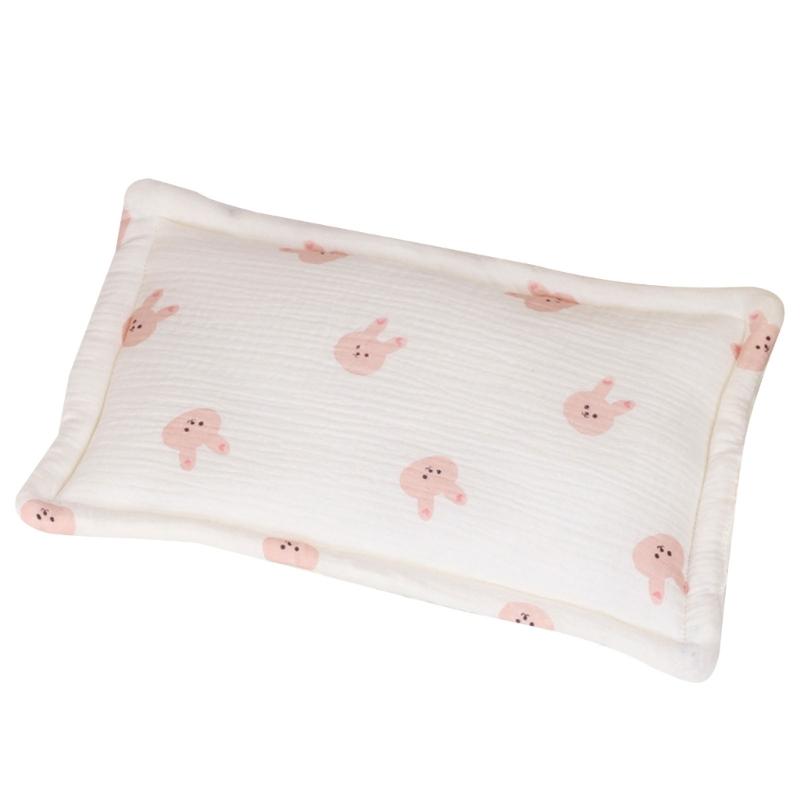 Baumwolle Babybettwäsche Kissen Neugeborenen Säuglingskissen Sicher & Bequemes Kissen Sanfte Unterstützung für Neugeborene Erholsamer Schlaf