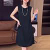 ZANZEA Women Casual Round Neck Solid Color Summer Sleeveless Dress