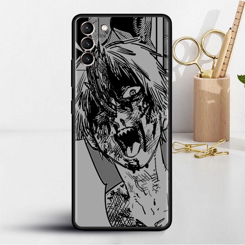 Case For Samsung Galaxy S22 S20 Ultra S21 FE S10 S9 Plus Note 20 10 Lite 9 Soft Phone Cover Shell Chainsaw Man Cool