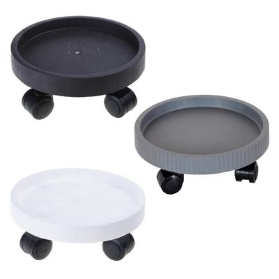 Round Flower Pot Holder Durable Heavy Duty Anti Deformed Plants Pot Tray with Rollers for Garden Yard Gardening Tools
