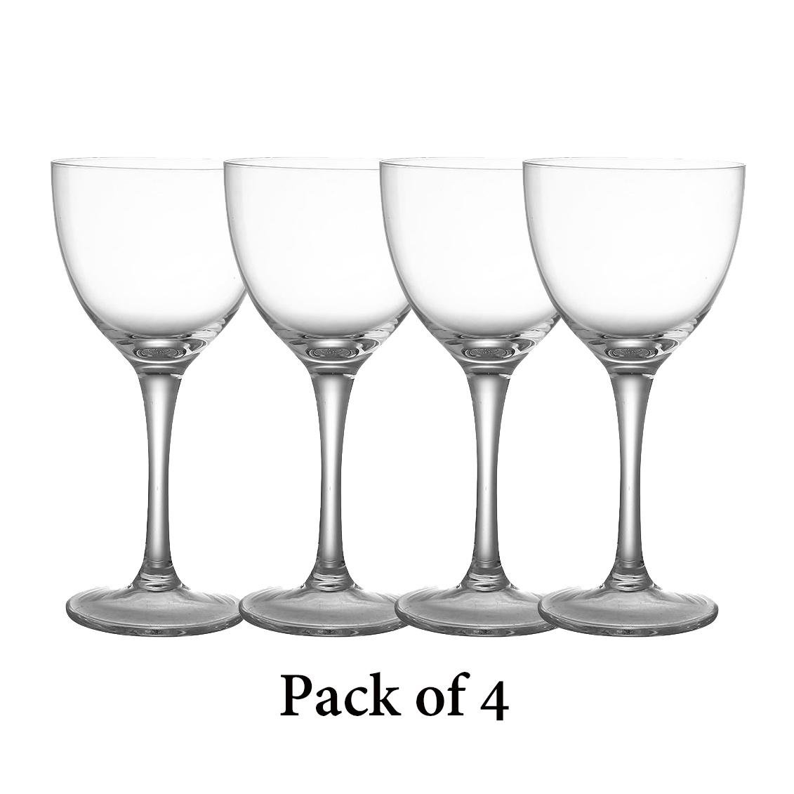4PCS Nick and Nora Coupe Cocktail Glasses - Handblown Small Plain Vintage Coupe Glass to Serve a Manhattan, Martini, Aperitif 150ml