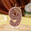 Glitter Number Candle: First Birthday Cake Decoration Prop