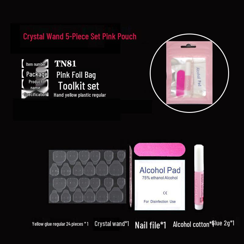 Wearable Nail Toolkit: Jelly Glue Solid Gel & Disposable Manicure Tools.