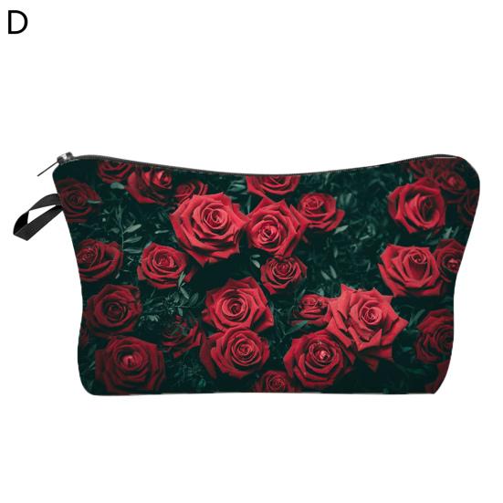 Printed Makeup Bag Popular Portable Square Exquisite Fashion Appearance Travel Handbag