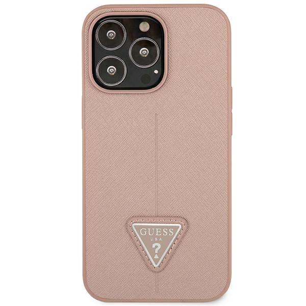 Guess Guhcp14Xpsatlp Iphone 14 Pro Max 6,7 Różowy/Pink Hardcase Saffianotriangle Logo