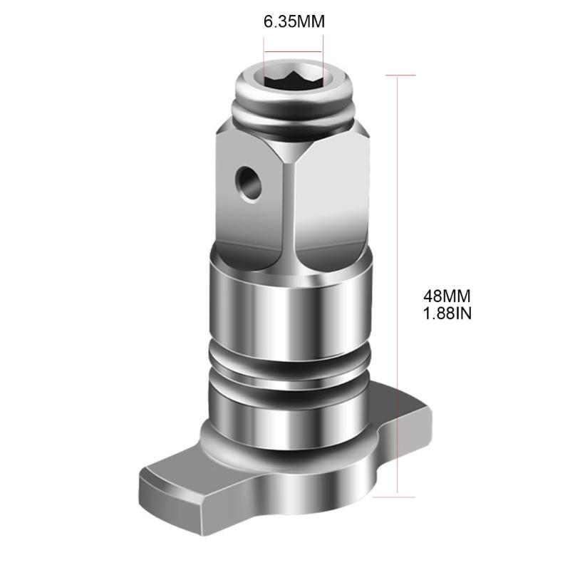 Elektrischer Schraubenschlüssel Adapter Zufuhr Steckschlüssel Bohrer T-förmiger Steckschlüssel Vierkantwelle Doppelfunktionale Vierkantwelle