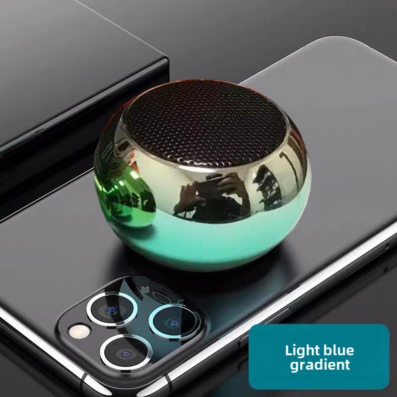 

M3 металлический портативный Bluetooth-динамик мини беспроводной басовый звуковой ящик настольный музыкальный динамик для дома на открытом воздухе пастельные голубой