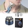 Electric Shaver With Magnetic Rotation Heads Rechargeable For Men Grooming