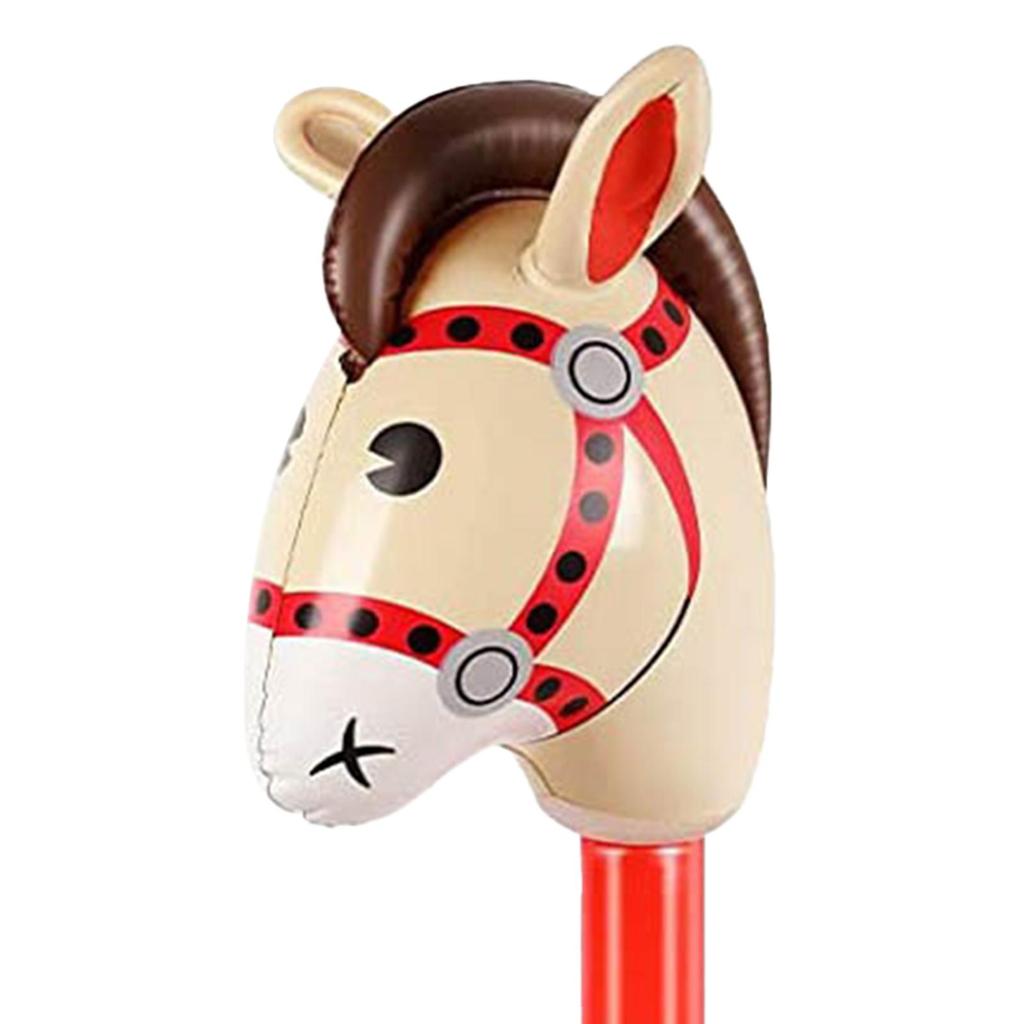 Inflatable Stick Horse for Cowboy Cowgirl Party Costume Stick Boys Girls Birthda
