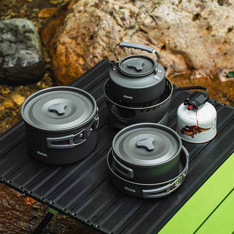 

ALOCS Lightweight Aluminum Outdoor Picnic Cookware Set One Size