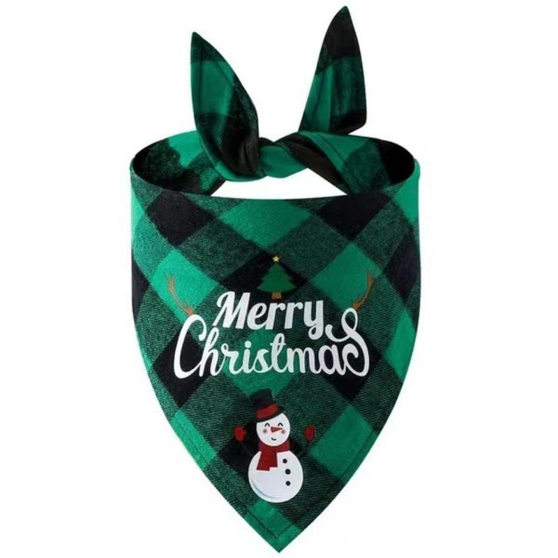 Christmas Wrapped Pet Small Medium and Large Dogs Cats Teddy Triangle Towel Mouth Scarf