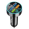 250W PD Car Charger QC3.0 Fast Charge One To Six Car Cigarette Lighter Plug 5 Port Car Charger Flash Charge with Digital Display