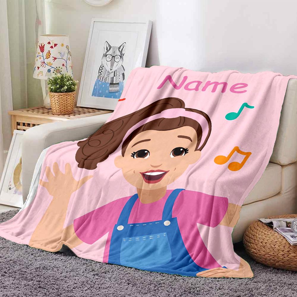 Nome Personalizzato Sig.ra. Coperta Stampata Tema Rachel - Perfetta per Divano, Letto, Viaggio e Uso Esterno | Lavabile in Lavatrice, Accogliente e Durevole.