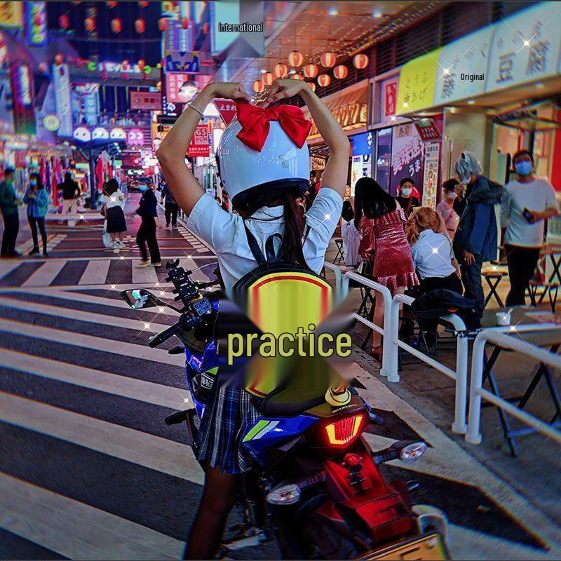 Motorcycle Goddess Backpack Decoration for Female Riders: Funny Electric Vehicle Accessory