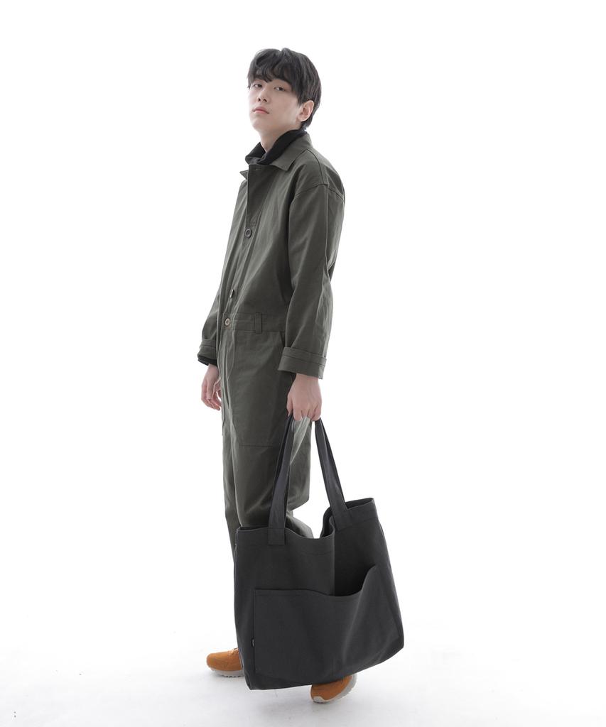 Saintcrew Pentagon Pocket Big Size Eco Bag Pp-108 Charcoal