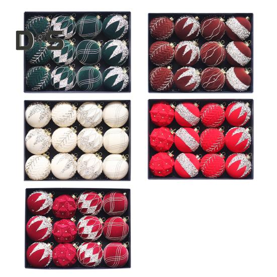 12Pcs Christmas Ball Ornaments Shatterproof Plastic Xmas Tree Hanging Baubles for Holiday Party Wedding Decoration