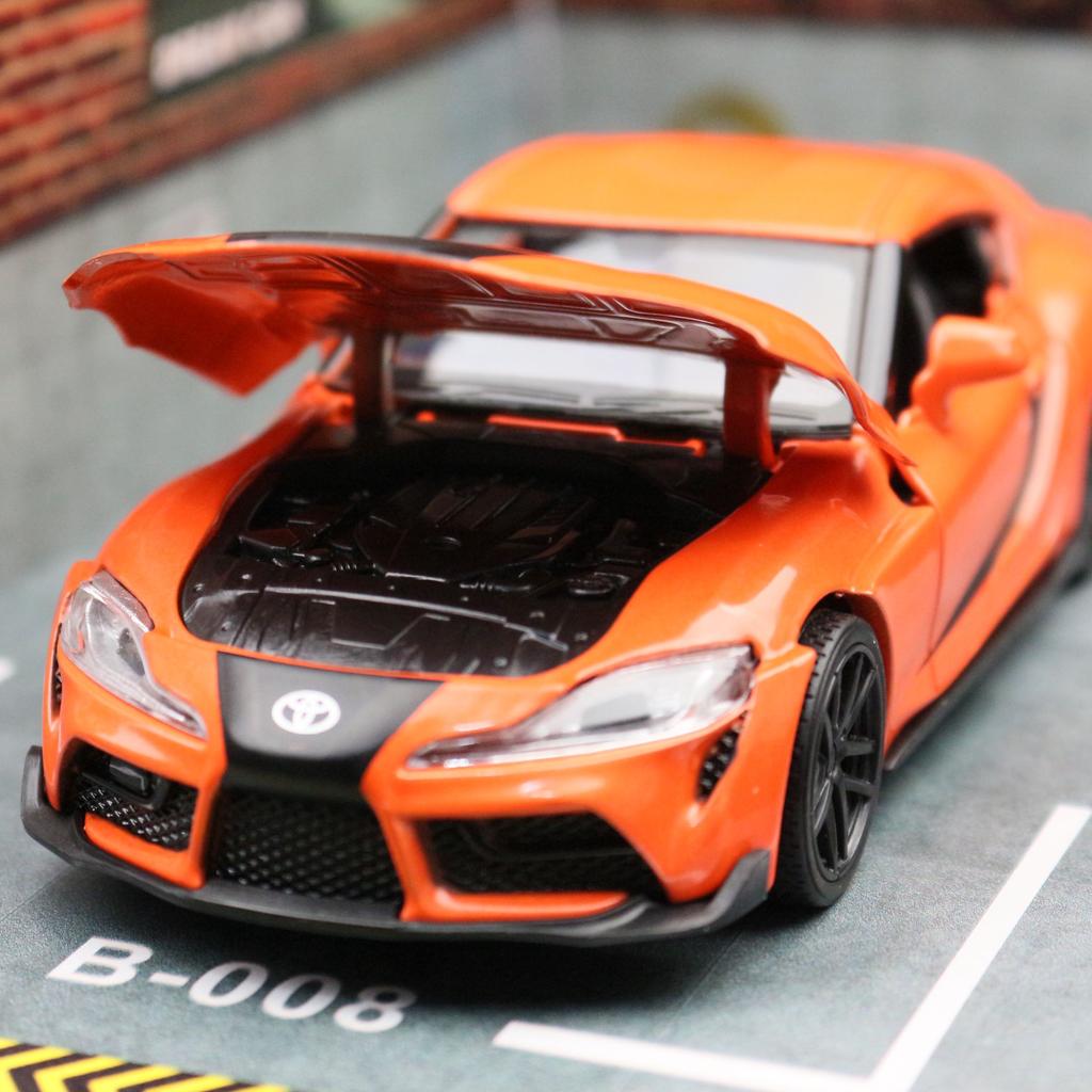 1/32 Fast-Furious 9 Toyota GR Supra Racing Car Toy for Children Diecast Miniature Model Pull Back Collection Gift for Boy Kid
