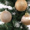 6pcs 8CM Foam Mesh Ball Painted Electroplating Ball Christmas Tree Decoration Pendant  Wedding