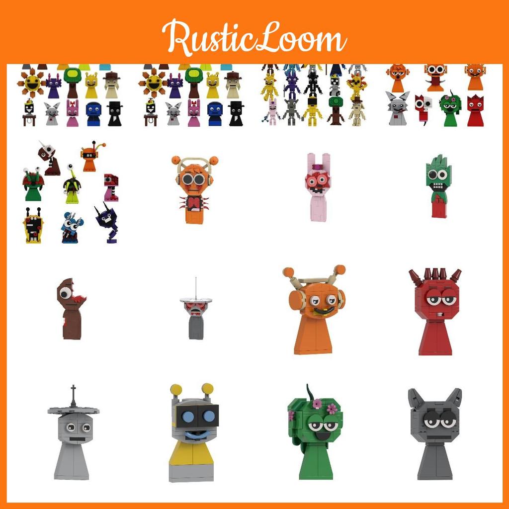 Game Building Sprunki Block Toys Model Cartoon Children Puzzle Figure Dolls