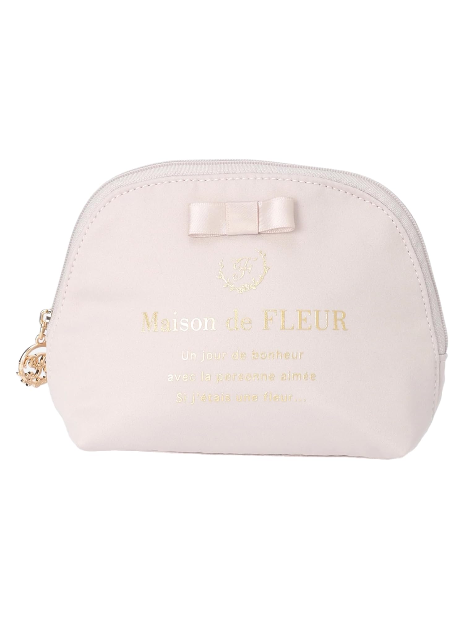 

de Pouch Круглая сумочка с атласной лентой 8A43FJJ0200 Серовато-розовый [Maison Fleur] Женская