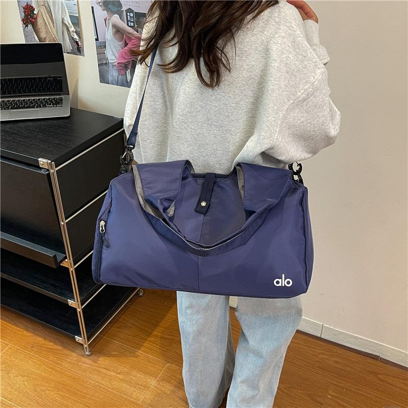 Alo Portable Yoga Bag Multifunctional Nylon Travel Bag Large Capacity Luggage Bag Solid Color Sports Fitness Bag