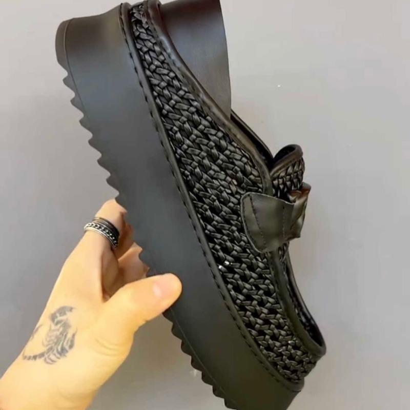 Thick Soled Height Increasing Trend Breathable Loafers for Casual Wear, Fashionable and Versatile Men's Shoes