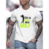 Summer New Men's Casual Fashion Short Sleeve Printed Slightly Stretch Ribbed Crew Neck Comfortable Breathable T-Shirt