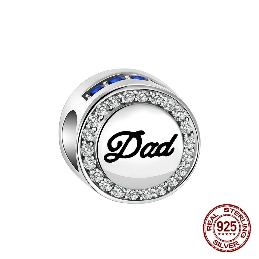 925 Silver Family Grandma Love You Mother Beads Pandent Charm Fit 4MM Hole Diameter Bracelet DIY Bead Ms Jewelry Gift