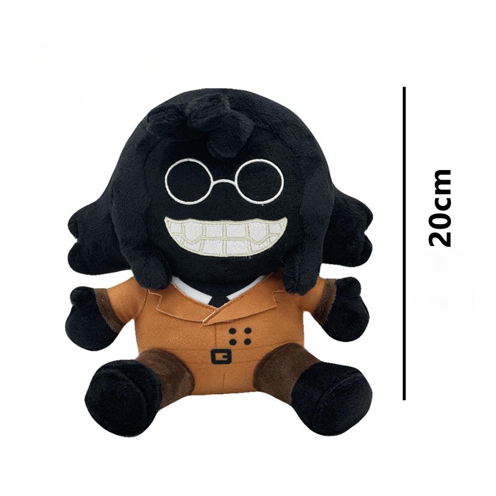 

New Children s Toys Regretevator Split Bive Game Peripheral Snail Man Plush Doll 25cm чорний