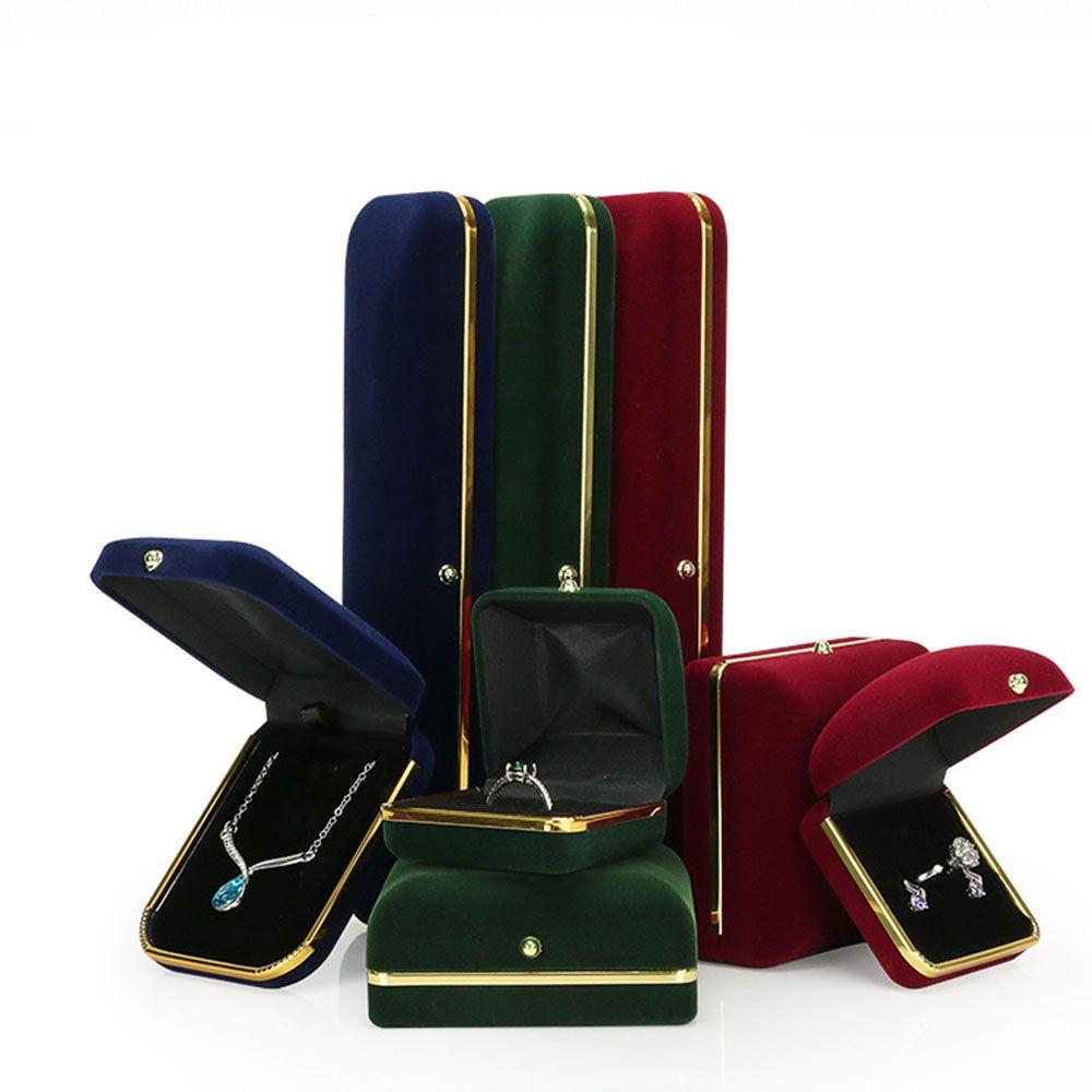 Packaging Double Open Earrings Presentation Storage Boxes Necklace Case Ring Box Jewelry Display
