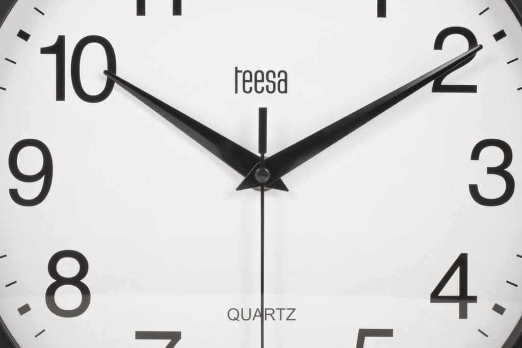 Wall Clock 25 Cm Teesa Black Modern Silent