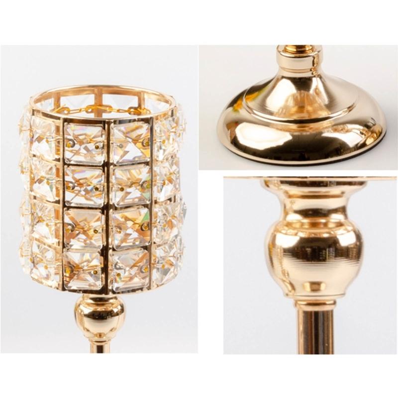 Crystal Candelabra Centerpieces Candle Holder for Wedding Home Holiday Dinner Party Table Decoration Valentine Christmas