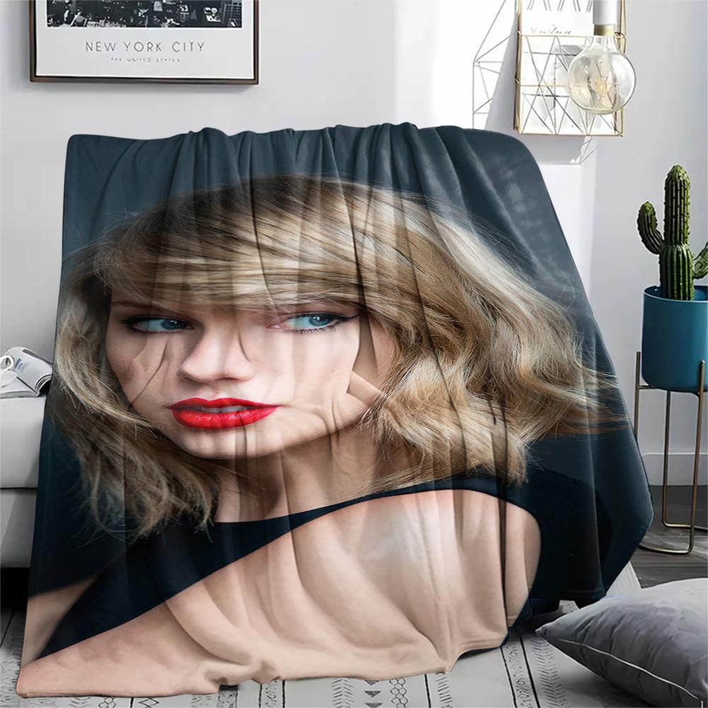 1 Stück Taylor Print Flanelldecke, Hohe Qualität, Für alle Jahreszeiten, Heimdekoration, Wärme und Komfort, Perfekt für Weihnachtsgeschenke