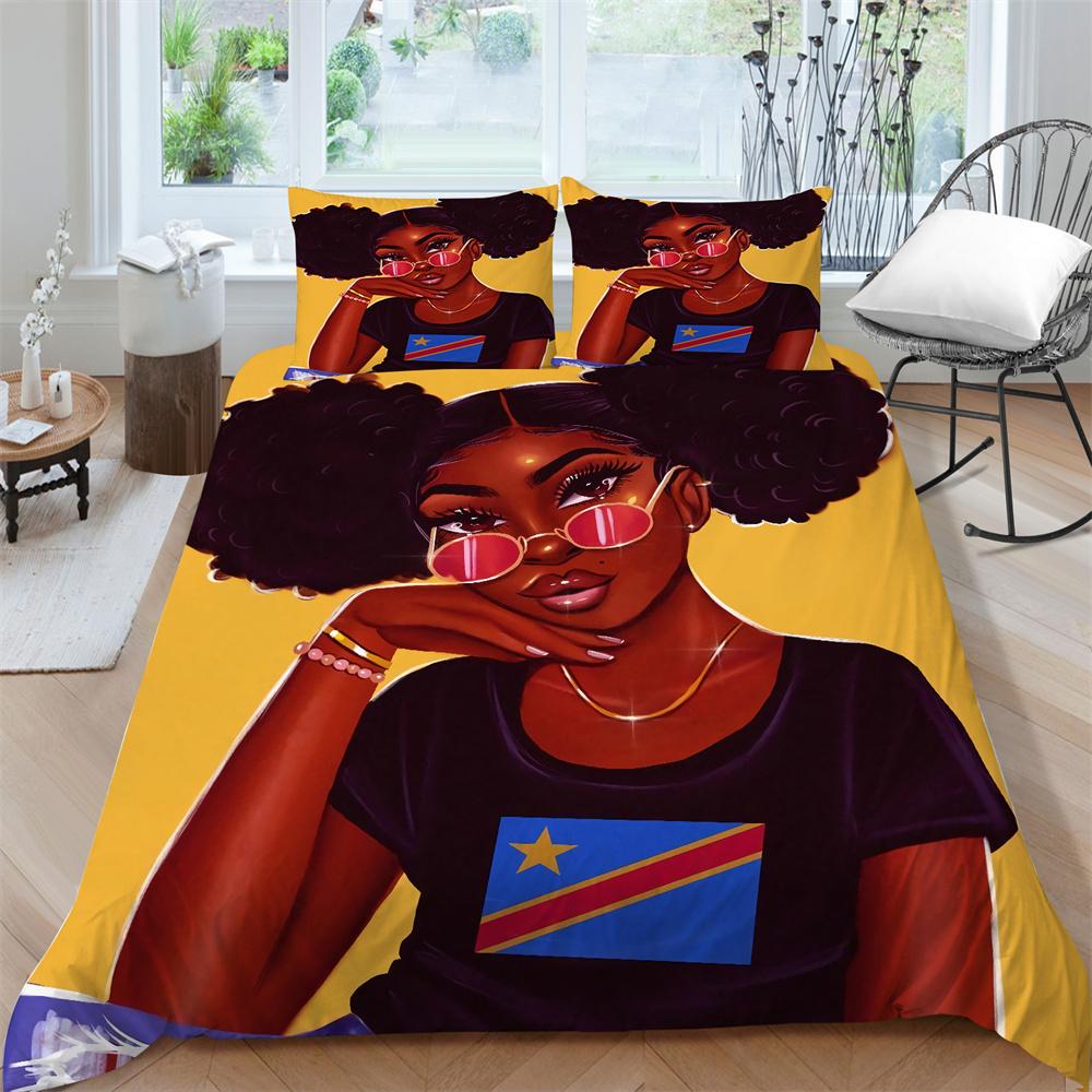 Seturi de cuverturi de pat cu design unic de modă nouă, set de pat pentru acasă cu desene animate, costum de lenjerie de pat pentru pictură pentru fete, cuverturi de pat pentru copii, husă de pilota