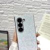 For Samsung Galaxy Z Fold6 5G Case Rubberized Silver Edge Phantom Glitter Hard PC Phone Cover
