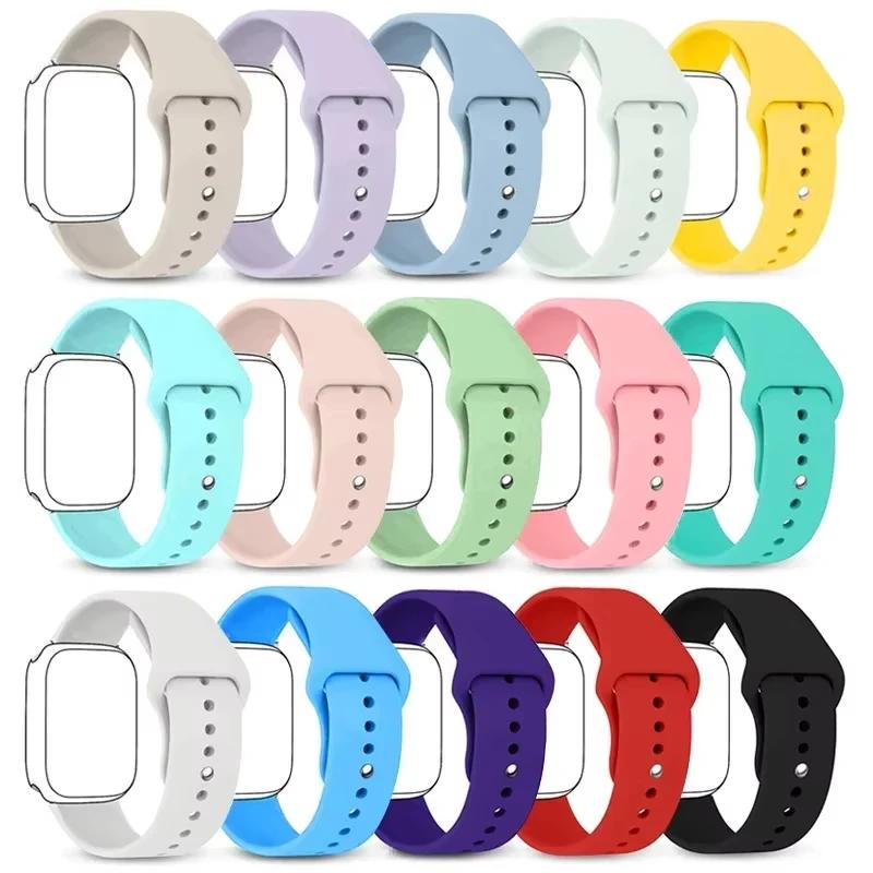 Silicone Band For Watch straps 45mm 44mm 40mm 41mm 42mm-46mm sport bracelet iwatch series 8 7 6 5 4 3 SE 9 10 Ultra 2 49mm