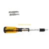 Push Pull Ratchet Screwdriver Semi Automatic Adjustment Spirals Ratchet Screwdriver with Replaceable Head Disassembly D57B