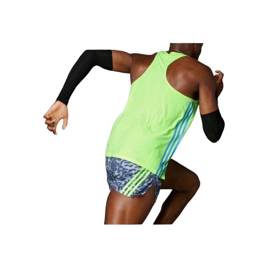 adidas Road To Records Slim Fit Atmungsaktives Ärmelloses Tanktop Herren Tops Grün IT8859