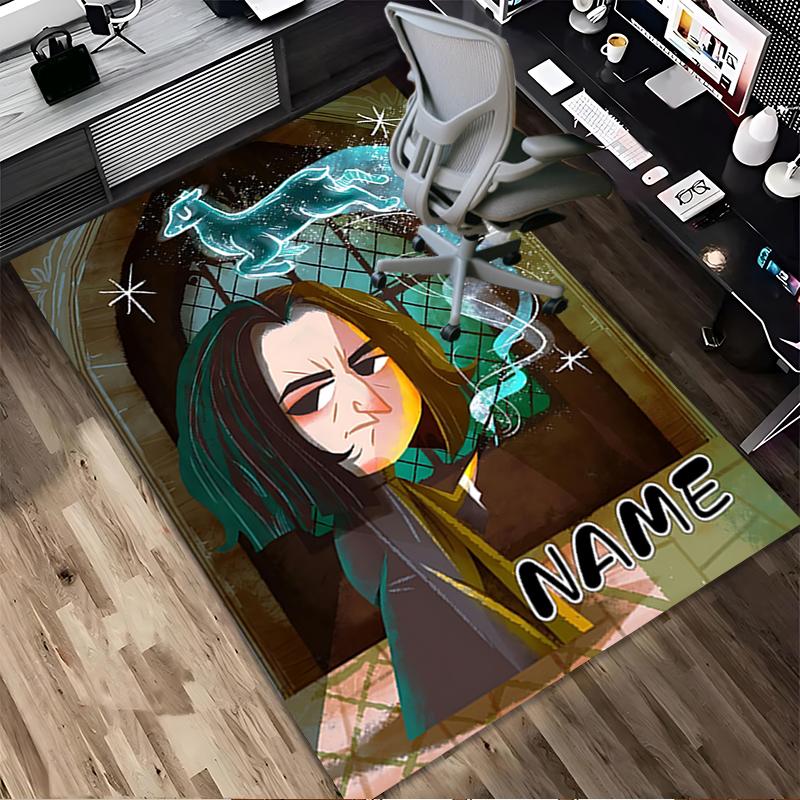 Custom Name Harry Potter Living Room Non-Slip Area Rug Soft Carpet for Bedroom Kids Playroom Sofa Office Home Decor Doormat