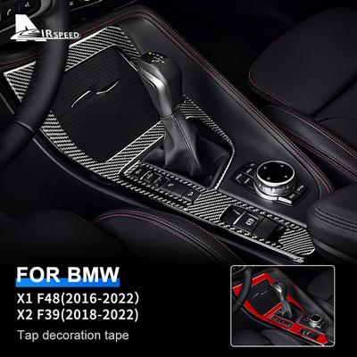 Real Carbon Fiber For BMW X1 F48 X2 F39 2018 Car Console Gear Shift Panel Frame Sticker Interior Accessories