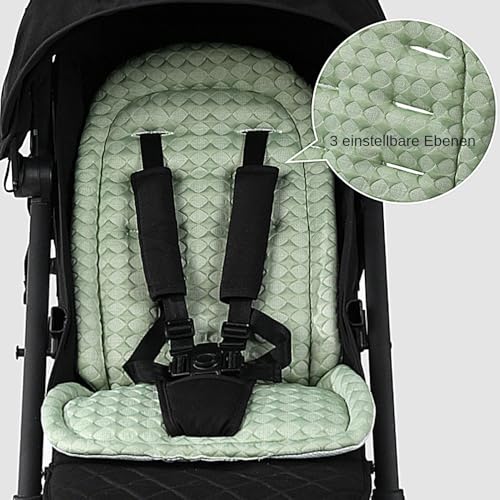 Stroller Insert - Reversible Stroller Pad | Breathable Baby Head & Body Support for Stroller, Daily Use, Travel, Leisure, Home & Car