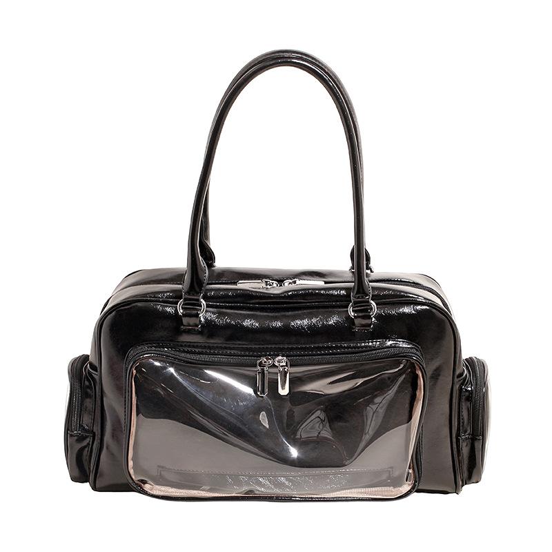 

Concert DIY bags Female original document pain bag Simple design Multi-functional large-capacity handbag bag чёрный