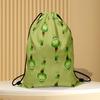 Christmas Double Sided Print New Year Gift Bag Drawstring Pocket Christmas Backpack