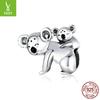 Koala S925 Sterling Silver Bracelet Beaded, With Love Animal Diy Oil Dripping Jewelry Accessories Bsc260