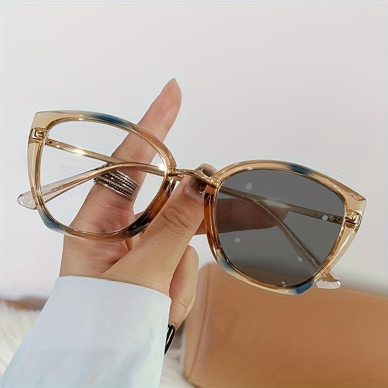 1Pcs New High-End Metal Frames For Men And Women Same Day And Night Dual-Use Photochromic Lenses And Blue-Proof Lighting Lenses